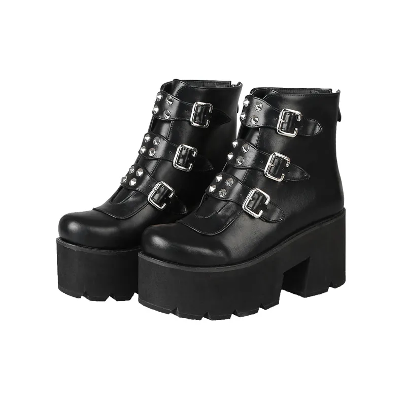 2019 Combat Boots for Women Platforms Block High Heel Punk Shoes Gothic Rivet Buckle Ankle Military Boots Big Size 34-45
2019 Combat Boots for Women Platforms Block High Heel Punk Shoes Gothic Rivet Buckle Ankle Military Boots Big Size 34-45