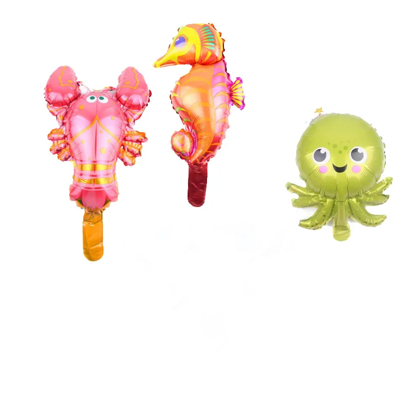4 Pcs/set Seabed Animal Aluminum Film Balloon Cute Cartoon Ocean World Starfish Dolphin Whale Children Party Decoration Balloons 
4 Pcs/set Seabed Animal Aluminum Film Balloon Cute Cartoon Ocean World Starfish Dolphin Whale Children Party Decoration Balloons