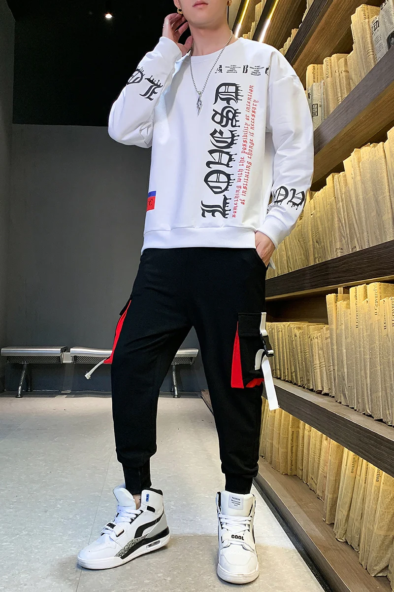 Spring 2021 Teen Casual Two Piece Sports Long Sleeve Hoodie Set Men's, Men's Casual Sports Set, Jogger's Clothing
Spring 2021 Teen Casual Two Piece Sports Long Sleeve Hoodie Set Men's, Men's Casual Sports Set, Jogger's Clothing