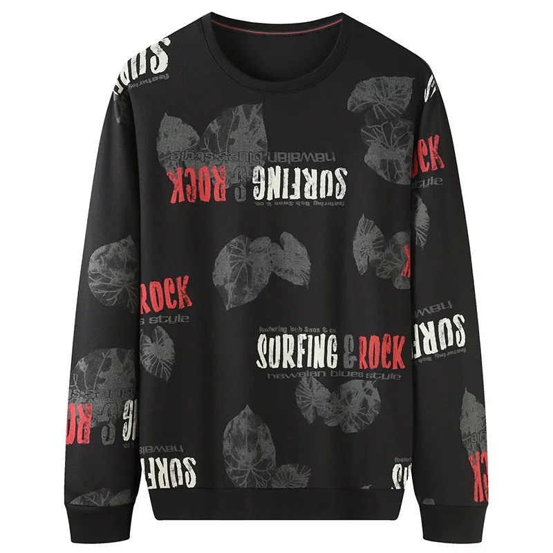 Autumn 2020 new men's fattening plus size round neck sweater fashion men's youth fashion leisure printing long sleeve men's wear 
Autumn 2020 new men's fattening plus size round neck sweater fashion men's youth fashion leisure printing long sleeve men's wear