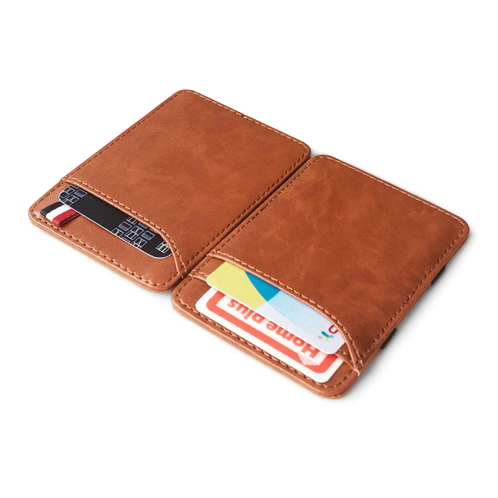 Vintage Bifold Slim Money Clip Coin Purse Pu Leather Magic Bag Small Men'S Wallet Retro Purse Credit Card Holder 
Vintage Bifold Slim Money Clip Coin Purse Pu Leather Magic Bag Small Men'S Wallet Retro Purse Credit Card Holder