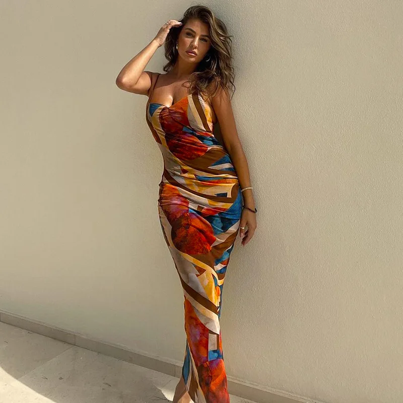 Printed Sexy V-Neck Womens Maxi Dresses Fashionable Backless Multicolor Spaghetti Strap Dress Birthday Dress for Women Boho
Printed Sexy V-Neck Womens Maxi Dresses Fashionable Backless Multicolor Spaghetti Strap Dress Birthday Dress for Women Boho