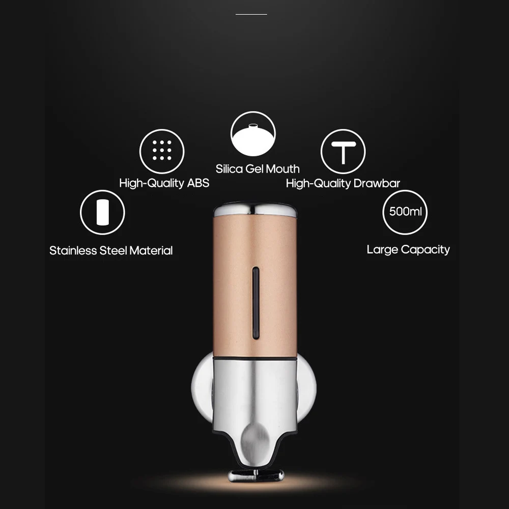 Manual Soap Dispenser Home Use Bathroom Single-Bottle Liquid Soap Container Hotel Stainless Steel Washing Liquid Wash Bottle
Manual Soap Dispenser Home Use Bathroom Single-Bottle Liquid Soap Container Hotel Stainless Steel Washing Liquid Wash Bottle