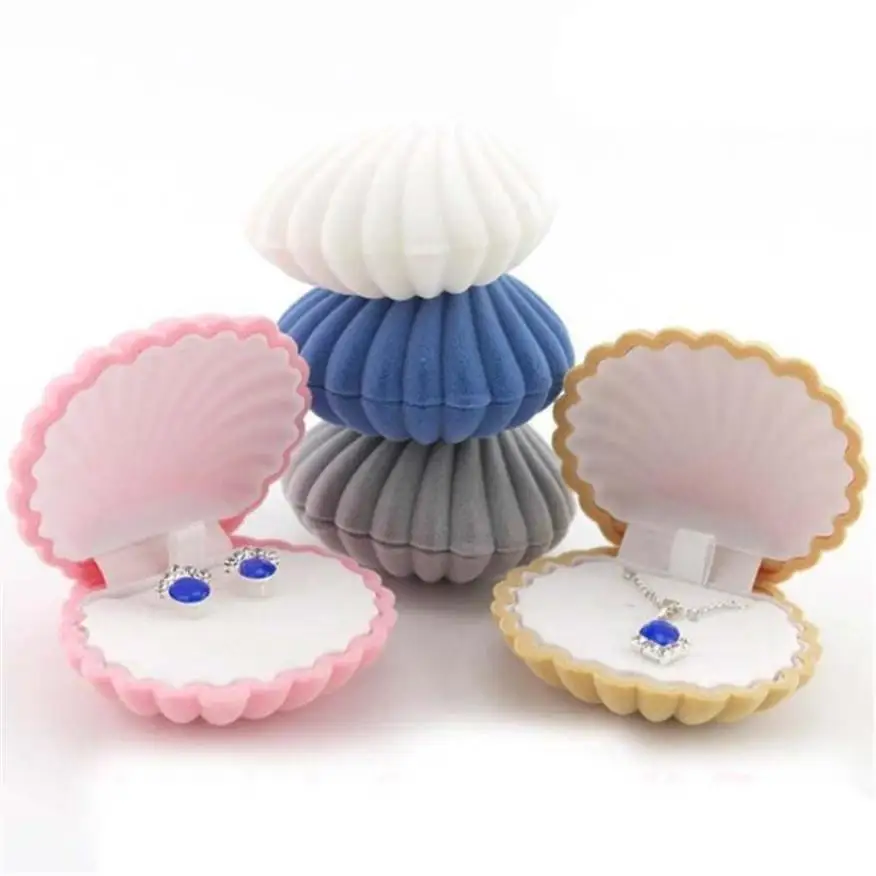 1pc Lovely Shell Shape Velvet Jewelry Box Wedding Engagement Ring Box for Earrings Necklace Bracelet Display Gift Box only box
1pc Lovely Shell Shape Velvet Jewelry Box Wedding Engagement Ring Box for Earrings Necklace Bracelet Display Gift Box only box