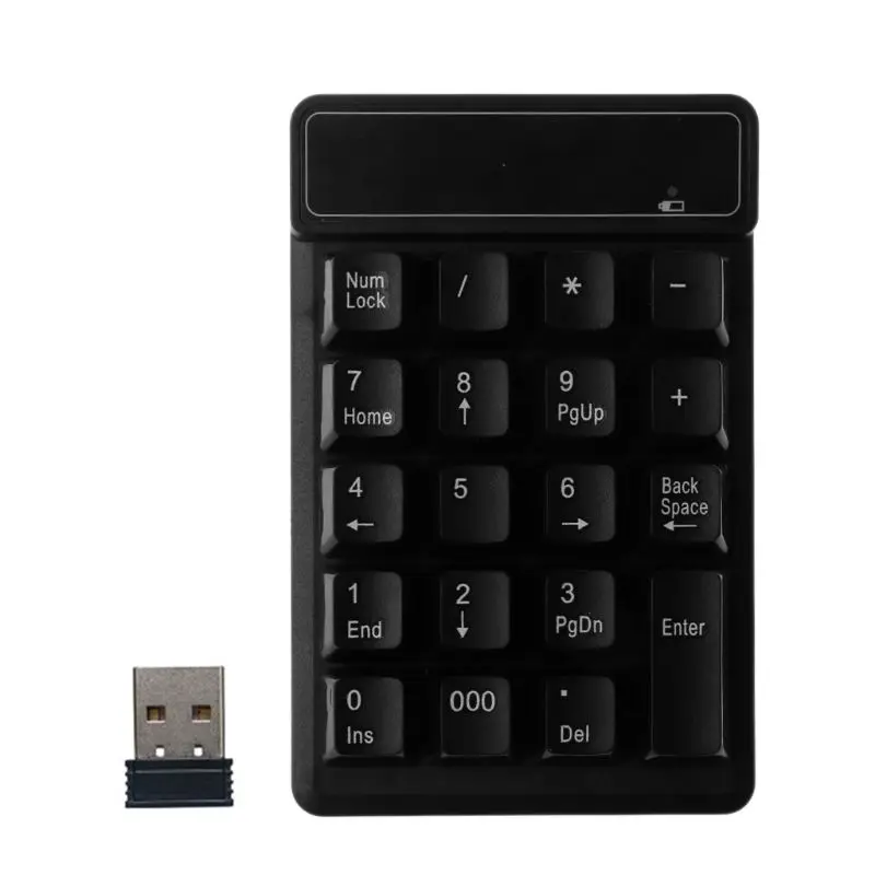 2.4GHz Mini USB Wireless Numeric Keypad 19 Keys Number Pad Numpad with Receiver for Laptop PC Computer Accessories
2.4GHz Mini USB Wireless Numeric Keypad 19 Keys Number Pad Numpad with Receiver for Laptop PC Computer Accessories