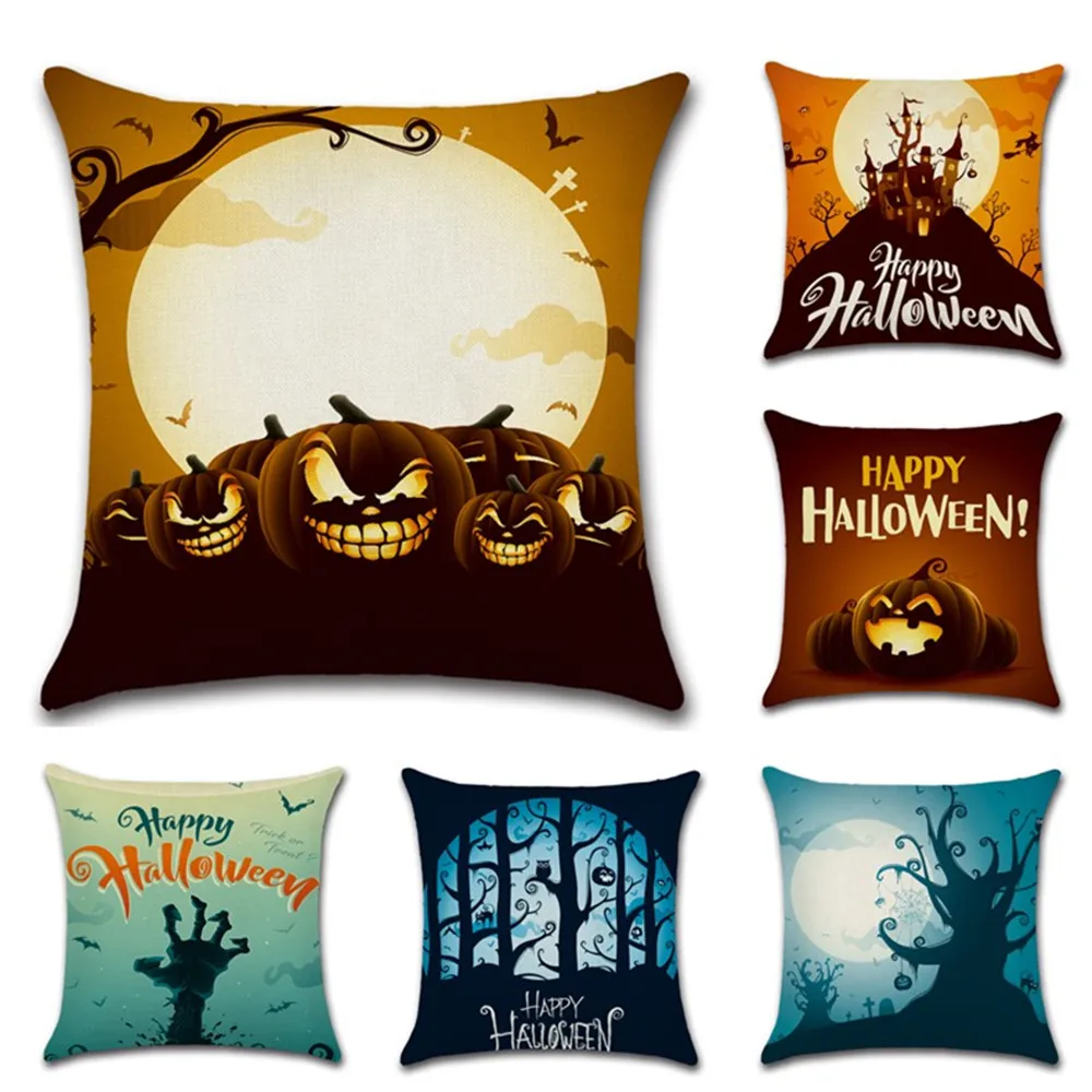 Happy Halloween Pumpkin Lantern Forest Printing Pillowcase Home Decoration Linen Sofa Pillow Case Car Cushion Cover Hot Sale 
Happy Halloween Pumpkin Lantern Forest Printing Pillowcase Home Decoration Linen Sofa Pillow Case Car Cushion Cover Hot Sale