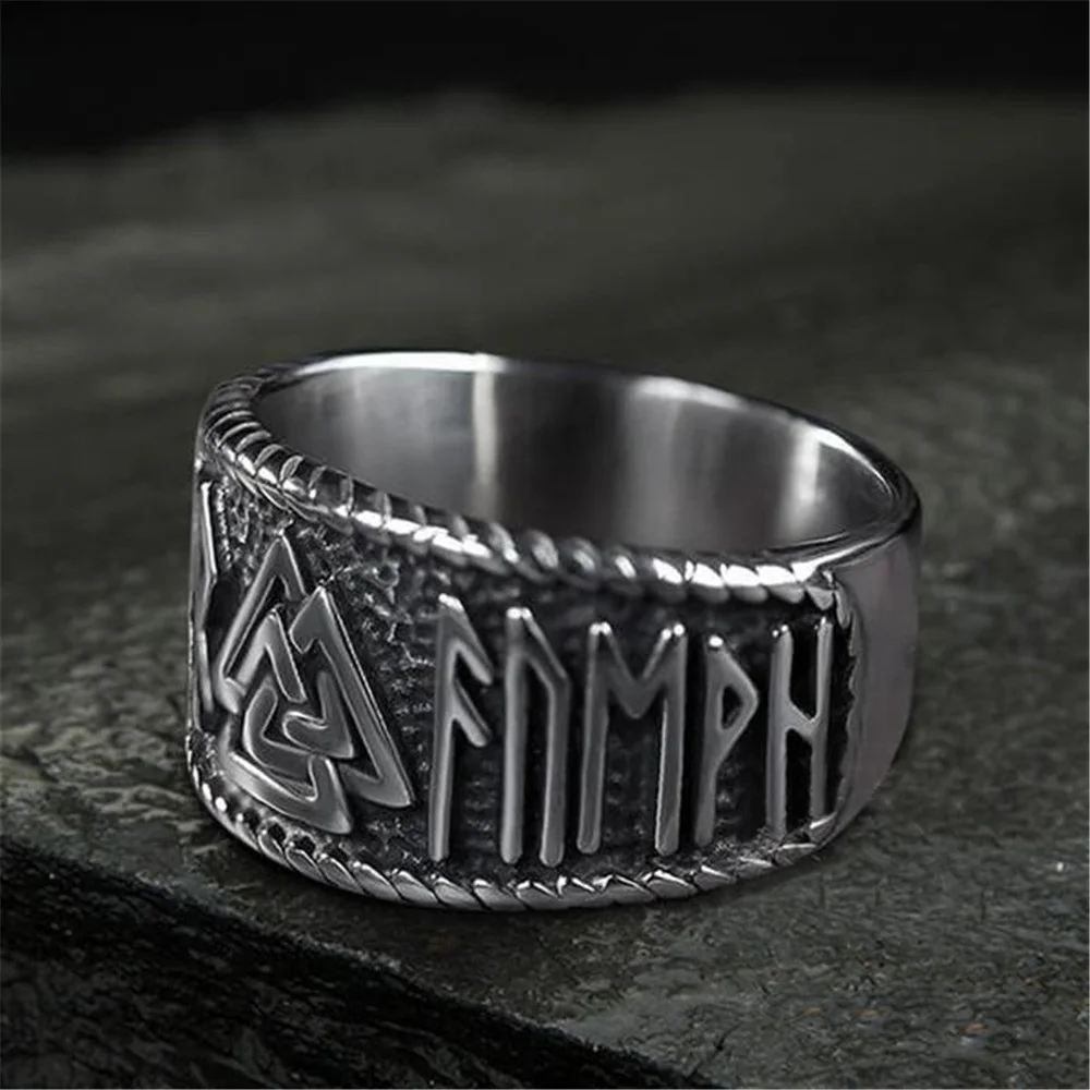 Trendy fashion Nordic mythology Viking yong Odin logo men's rune rings retro punk hip hop rock locomotive accessories jewelry
Trendy fashion Nordic mythology Viking yong Odin logo men's rune rings retro punk hip hop rock locomotive accessories jewelry