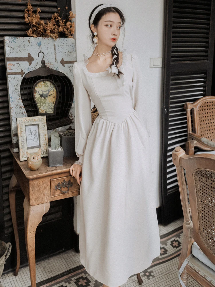 White Dresses Woman Party Night Full Sleeve Long Dress 2021 Spring Ankle-Length Women Vestido Elegant Mid-Calf Long Sleeve Dress
White Dresses Woman Party Night Full Sleeve Long Dress 2021 Spring Ankle-Length Women Vestido Elegant Mid-Calf Long Sleeve Dress