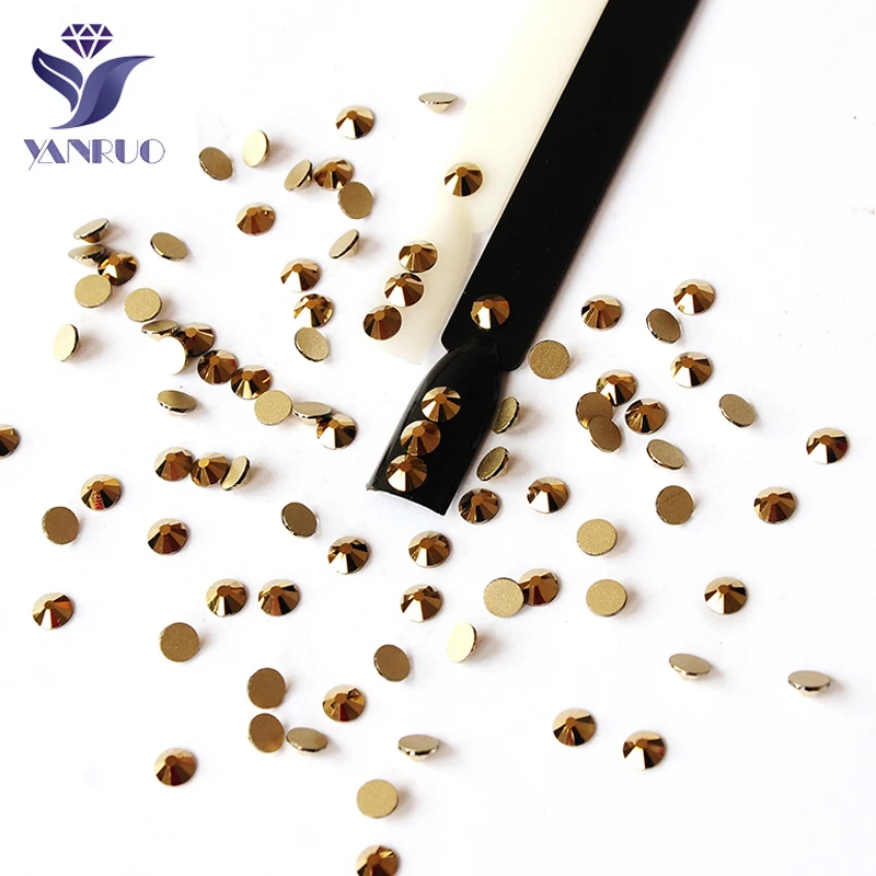 Yanruo Aurum All Sizes 2000NoHF Crystals Rhinestones Flatback Strass Nail Art Gold Nails Art For Dress Bags Glitter Decoration
Yanruo Aurum All Sizes 2000NoHF Crystals Rhinestones Flatback Strass Nail Art Gold Nails Art For Dress Bags Glitter Decoration