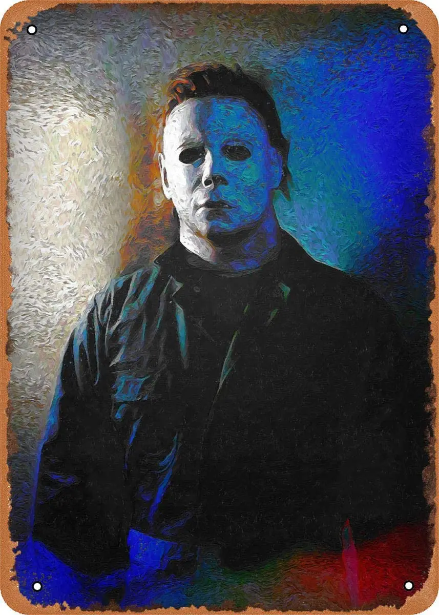 Oulili Vintage Metal Sign Michael Myers Movie Vintage Painting 8 x 12 Inches Tin Sign for Home Bar Pub Garage Decor Gifts
Oulili Vintage Metal Sign Michael Myers Movie Vintage Painting 8 x 12 Inches Tin Sign for Home Bar Pub Garage Decor Gifts