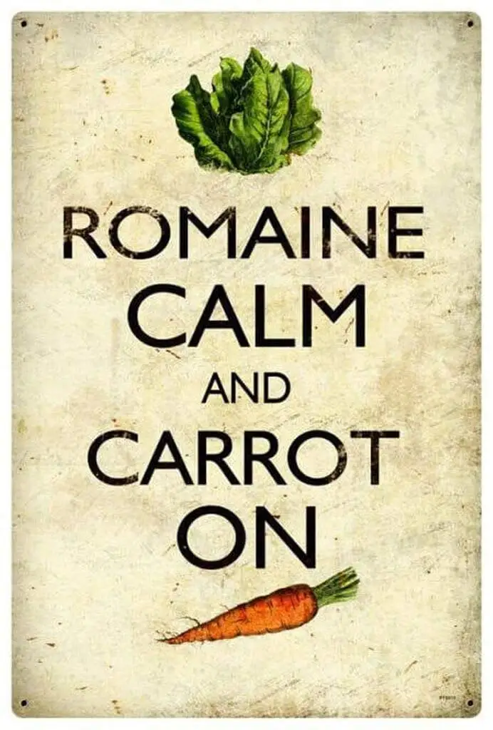 Romaine Calm Carrot Vintage Metal Tin SignTin Sign
Romaine Calm Carrot Vintage Metal Tin SignTin Sign