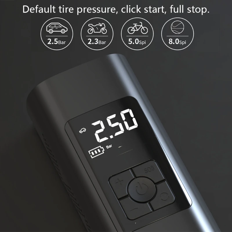 Multipurpose Inflator Tools 150Psi Car Tire Air Pump 12V/6000mAh Wireless Air Compressor Vehicle Accessories
Multipurpose Inflator Tools 150Psi Car Tire Air Pump 12V/6000mAh Wireless Air Compressor Vehicle Accessories