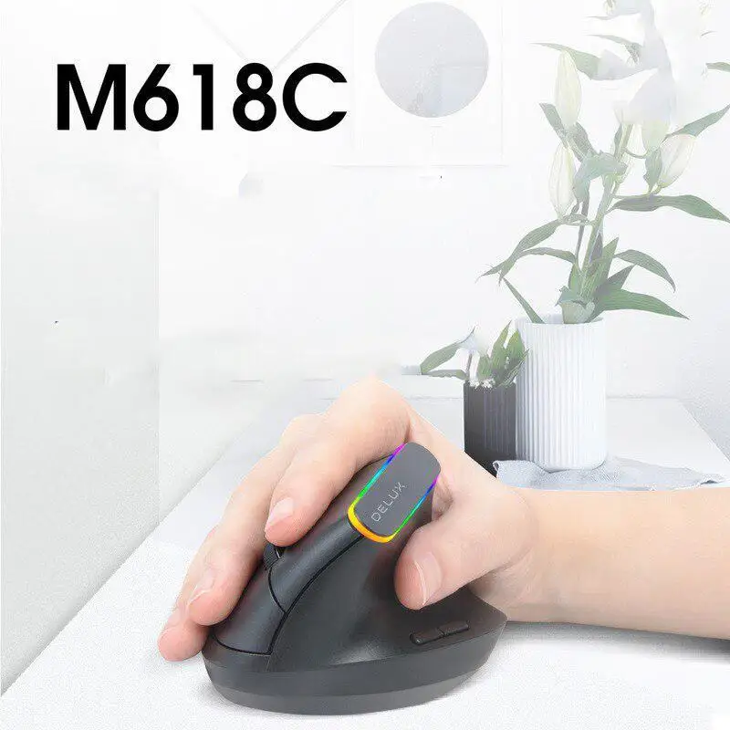 Перезаряжаемая беспроводная эргономичная мышь 2,4G с приемником M168C RGB вертикальные мыши
Перезаряжаемая беспроводная эргономичная мышь 2,4G с приемником M168C RGB вертикальные мыши