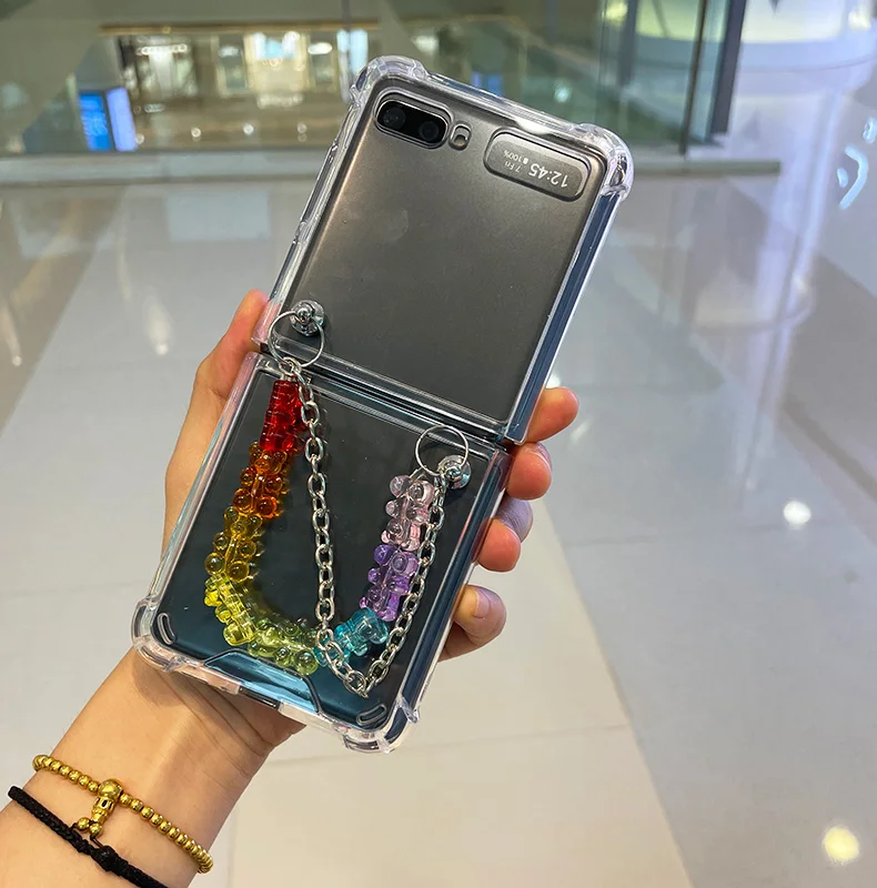 Creativity DIY Colorful Bear Chain Bracelet Case For Samsung Galaxy Z Flip/ Flip3/Flip4 Shockproof Clear CASE COVER
Creativity DIY Colorful Bear Chain Bracelet Case For Samsung Galaxy Z Flip/ Flip3/Flip4 Shockproof Clear CASE COVER