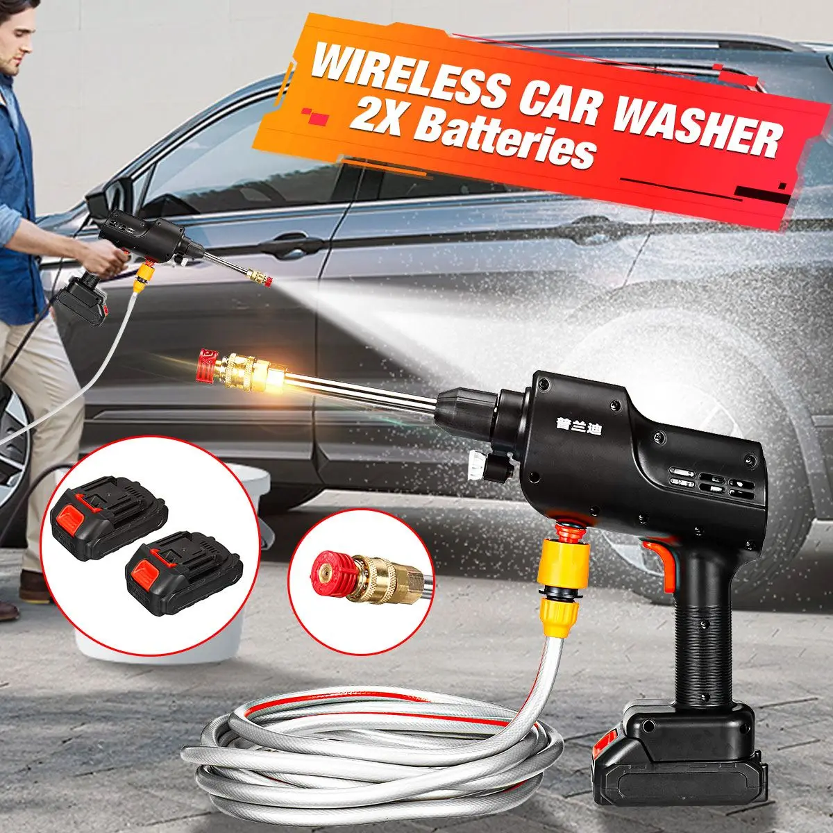 for Makita Battery Wireless Car Washer Foam Generator self-priming High Pressure Car Cleaner 3 water types rechargeable 12000mAh
for Makita Battery Wireless Car Washer Foam Generator self-priming High Pressure Car Cleaner 3 water types rechargeable 12000mAh