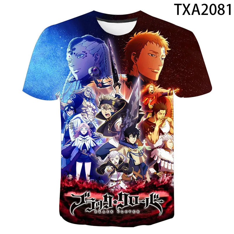 Anime Black Clover 3D Printed T-shirt Boy Girl Kids Short Sleeve Tees Fashion Men Women Casual Summer Cool Oversized Tops Tee 
Anime Black Clover 3D Printed T-shirt Boy Girl Kids Short Sleeve Tees Fashion Men Women Casual Summer Cool Oversized Tops Tee
