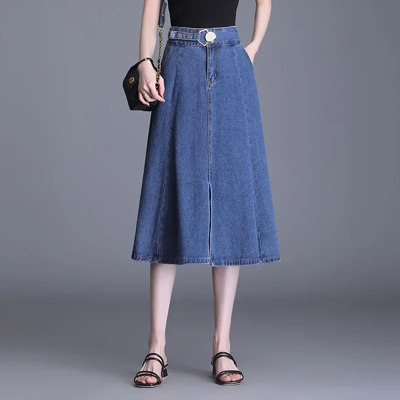 Fashion High Waist A-line Denim Long Skirts Womens 2021 Summer Elegant Vintage Loose Casual Ladies Jean Skirt 1798
Fashion High Waist A-line Denim Long Skirts Womens 2021 Summer Elegant Vintage Loose Casual Ladies Jean Skirt 1798