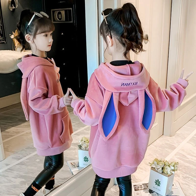 Girls' Hoodies Sweatshirts Kids Underwear 2021 Classic Plus Velvet Thicken Warm Winter Autumn Cotton Tops Fleece Children's Clot
Girls' Hoodies Sweatshirts Kids Underwear 2021 Classic Plus Velvet Thicken Warm Winter Autumn Cotton Tops Fleece Children's Clot