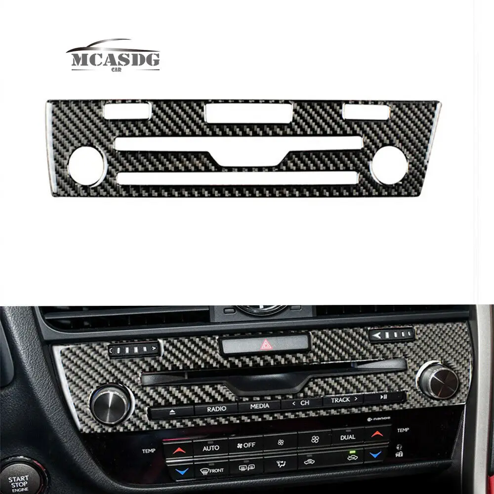 Центральная консоль из углеродного волокна, панель CD, чехол, подходит для Lexus RX300 2016-19 
Центральная консоль из углеродного волокна, панель CD, чехол, подходит для Lexus RX300 2016-19