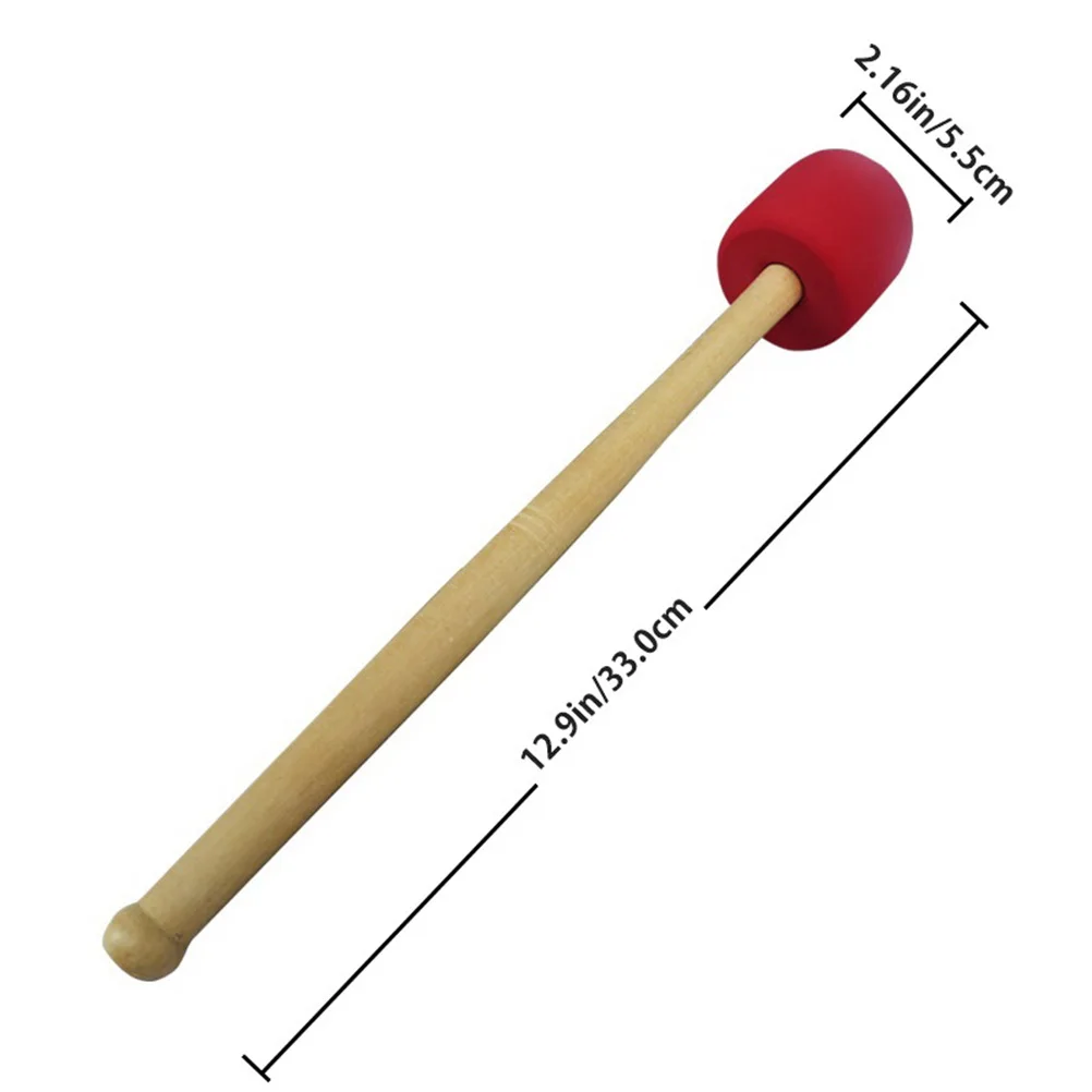 1pc Foam Drumstick Foamed Big Drum Hammer with Wood Handle for Percussion Bass (Red) | Спорт и развлечения