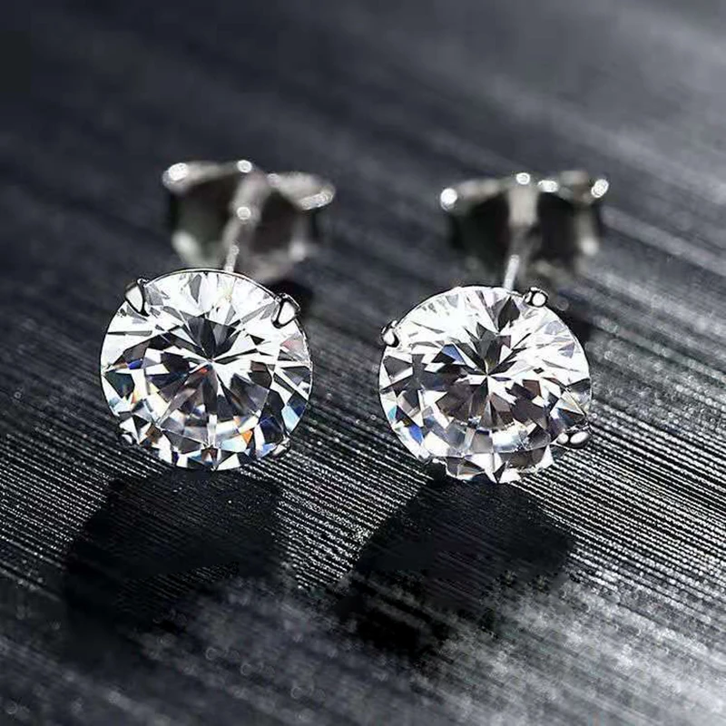 Genuine Real Pure Solid 925 Sterling Silver Stud Earrings Jewelry Black Clear Purple Cubic Zircon Female Earrings Bijoux Gift
Genuine Real Pure Solid 925 Sterling Silver Stud Earrings Jewelry Black Clear Purple Cubic Zircon Female Earrings Bijoux Gift