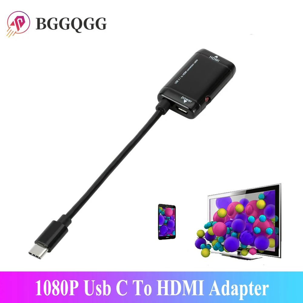 BGGQGG 1080P Usb C To HDMI Adapter Type C Phone Tablet Output HDMI To HDTV Monitor Project USB 3.1 Male To HDMI Femal Converter
BGGQGG 1080P Usb C To HDMI Adapter Type C Phone Tablet Output HDMI To HDTV Monitor Project USB 3.1 Male To HDMI Femal Converter
