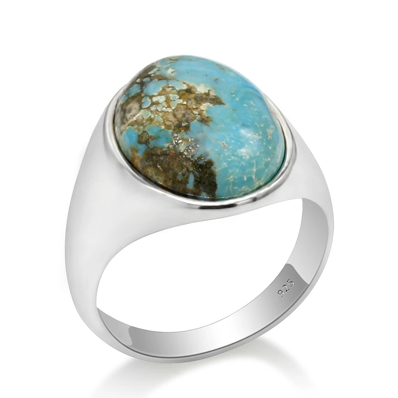 Fashion Big Oval Natural Turquoises Stone Men's Ring Vintage 925 Silver Wedding Rings for Women Punk Turkish Gemstone Jewelry
Fashion Big Oval Natural Turquoises Stone Men's Ring Vintage 925 Silver Wedding Rings for Women Punk Turkish Gemstone Jewelry