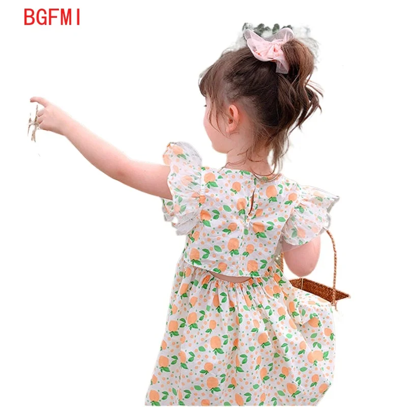 Girls' Fashion Back Hollow Out Dress Orange Cotton Summer Clothing Children's Sleeveless dress Baby Girl Floral Princess dress
Girls' Fashion Back Hollow Out Dress Orange Cotton Summer Clothing Children's Sleeveless dress Baby Girl Floral Princess dress