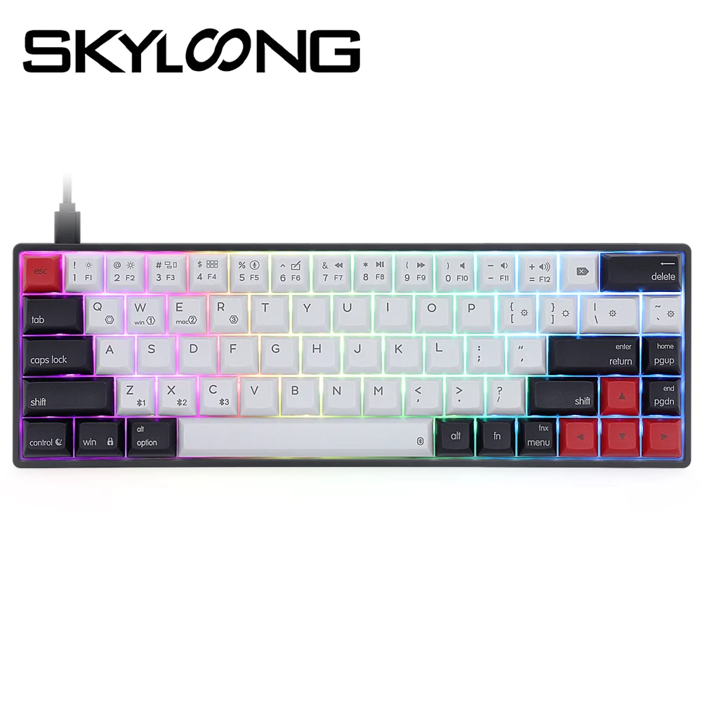 Skyloong AK68 Mini 68Keys Mechanical Keyboard 64 Key US Layout RGB Backlight USB Optical Switch GAMER GIRL Black / White Keycap
Skyloong AK68 Mini 68Keys Mechanical Keyboard 64 Key US Layout RGB Backlight USB Optical Switch GAMER GIRL Black / White Keycap