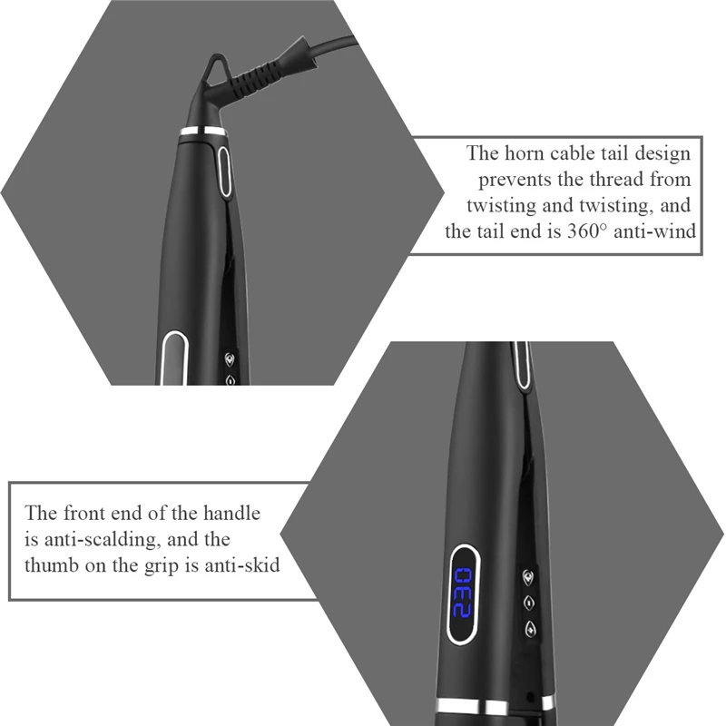 CkeyiN 2 In 1 Hair Straightener Curler Ceramic Tourmaline Ionic Flat Iron Temperature Adjustment Straightening with LED Display
CkeyiN 2 In 1 Hair Straightener Curler Ceramic Tourmaline Ionic Flat Iron Temperature Adjustment Straightening with LED Display
