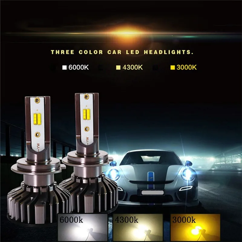 H1 H3 H4 H7 H8 H11 9005 9006 Auto Front Led Lamp for Car Three Color Temperature Changeable 3000K 4300K 6000K Auto Bulb
H1 H3 H4 H7 H8 H11 9005 9006 Auto Front Led Lamp for Car Three Color Temperature Changeable 3000K 4300K 6000K Auto Bulb