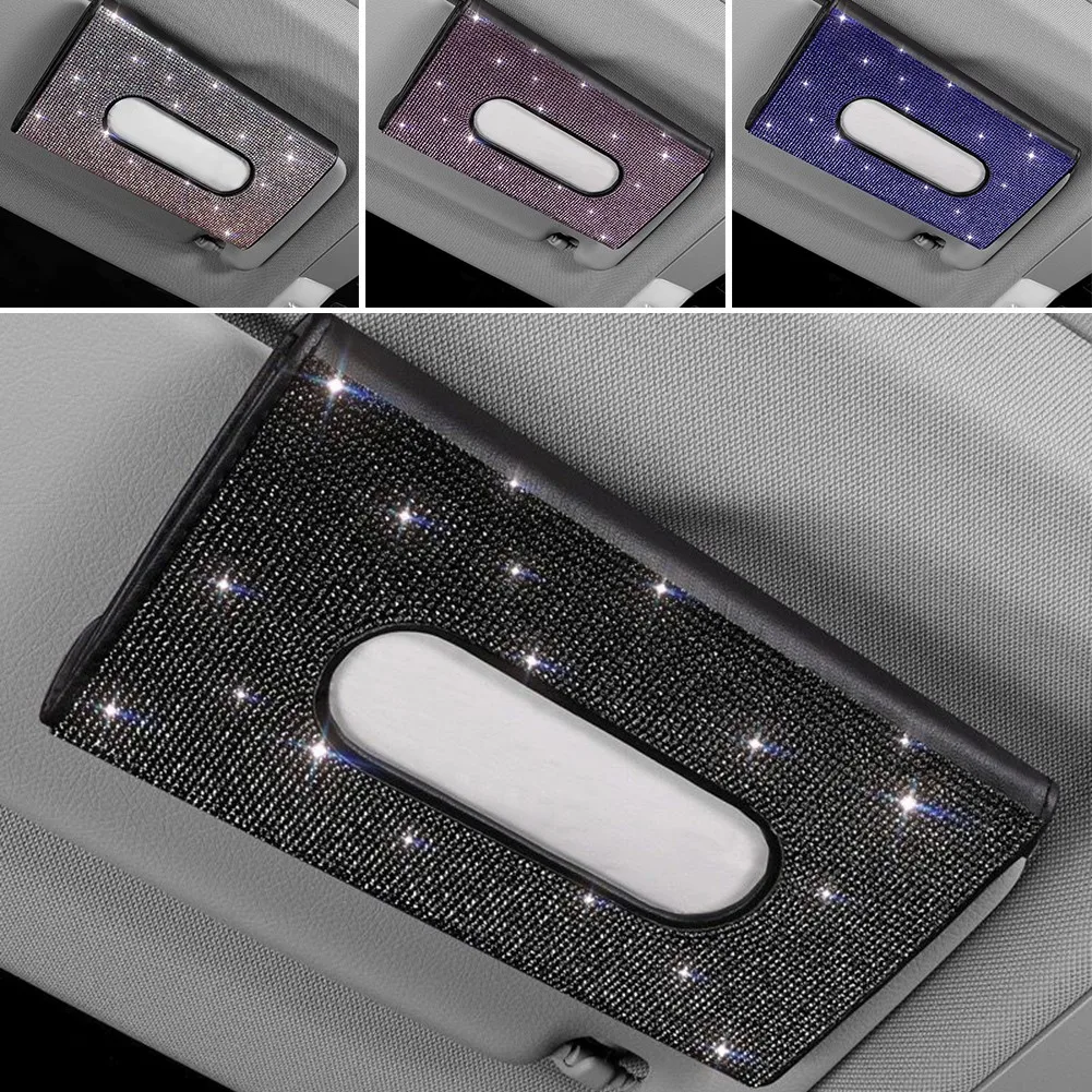 Sun Visor Tissue Box Rhinestone PU Leather Car Tissue Case Holder Auto Interior Storage Decoration Accessories
Sun Visor Tissue Box Rhinestone PU Leather Car Tissue Case Holder Auto Interior Storage Decoration Accessories