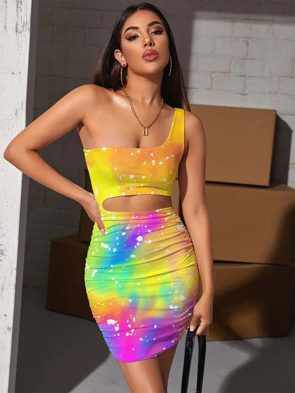 Giyu Brand Tie Dye Dresses Women Colorful 3d Print Gradient Halter Sleeveless Harajuku Bodycon Dress Womens Clothing
Giyu Brand Tie Dye Dresses Women Colorful 3d Print Gradient Halter Sleeveless Harajuku Bodycon Dress Womens Clothing