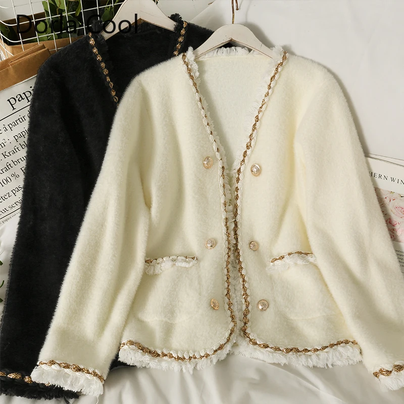 High Quality Women England Style Cardigans Women Double Breasted Elegant Knitted Sweaters Autumn Spring Female Party Chic Coats
High Quality Women England Style Cardigans Women Double Breasted Elegant Knitted Sweaters Autumn Spring Female Party Chic Coats