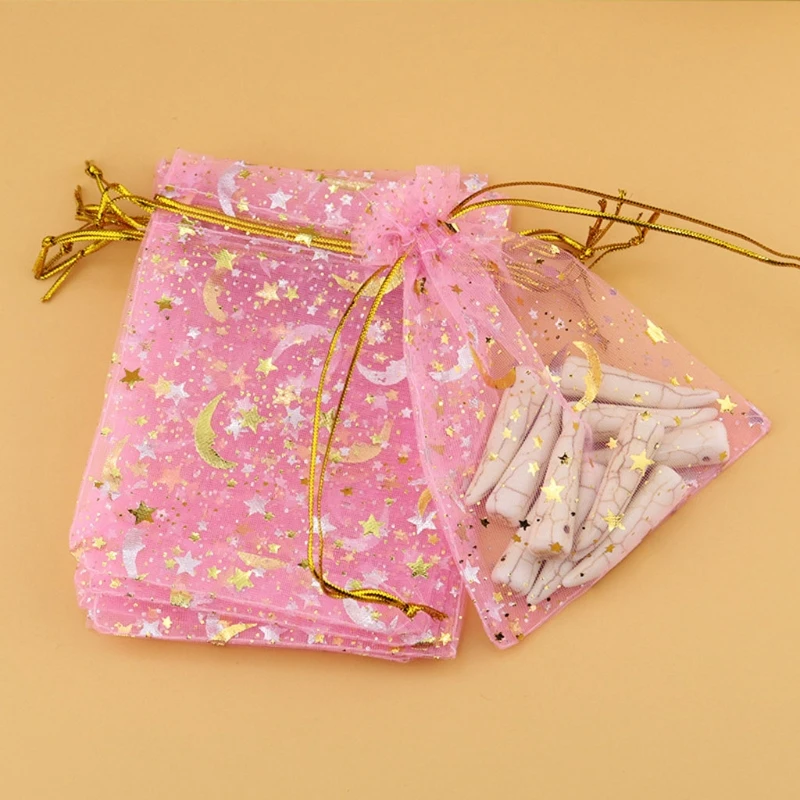 100Pcs Moon Stars Drawstring Organza Bags Drawstring Small Jewelry Gift Bags Pouches for Wedding Party Valentine's Day
100Pcs Moon Stars Drawstring Organza Bags Drawstring Small Jewelry Gift Bags Pouches for Wedding Party Valentine's Day