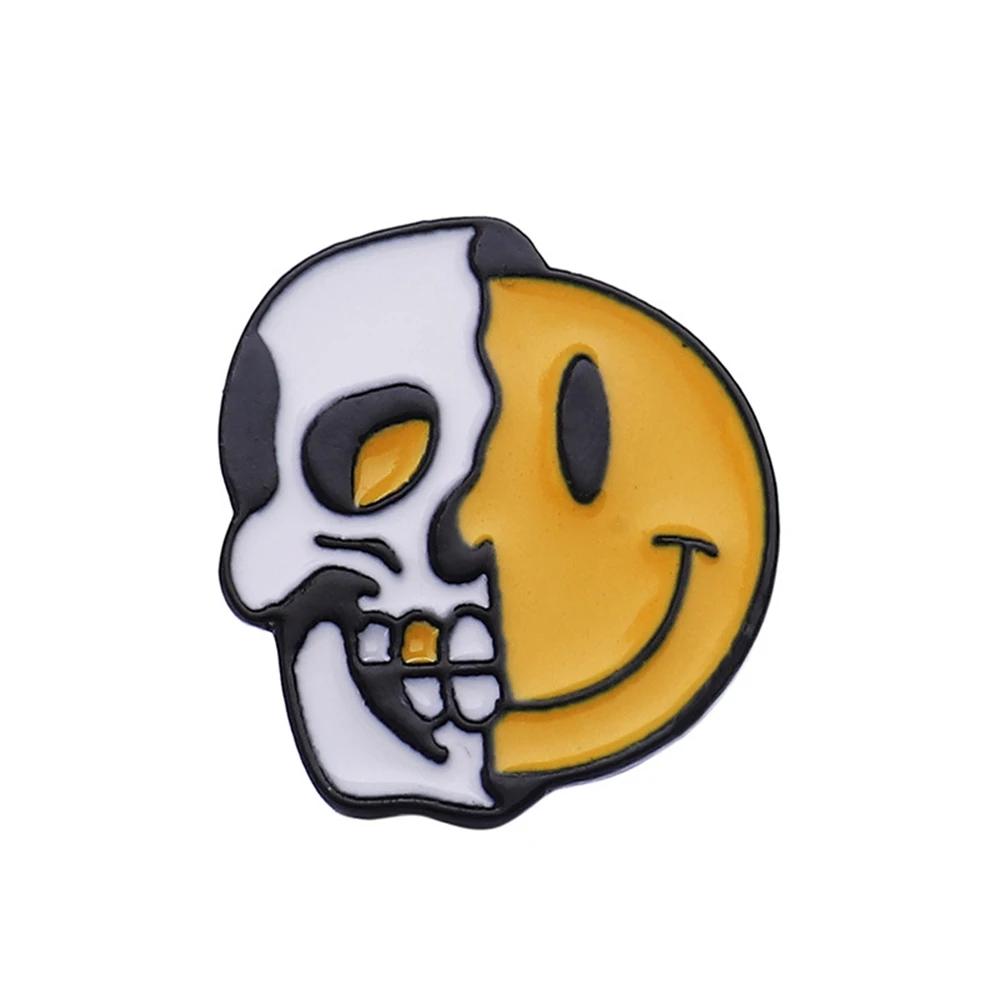 Skull Smiley Face Animation Badge Enamel Pin Brooch Women's Clothing Neckline Backpack Pins Horror Death Metal Badge Decorative
Skull Smiley Face Animation Badge Enamel Pin Brooch Women's Clothing Neckline Backpack Pins Horror Death Metal Badge Decorative