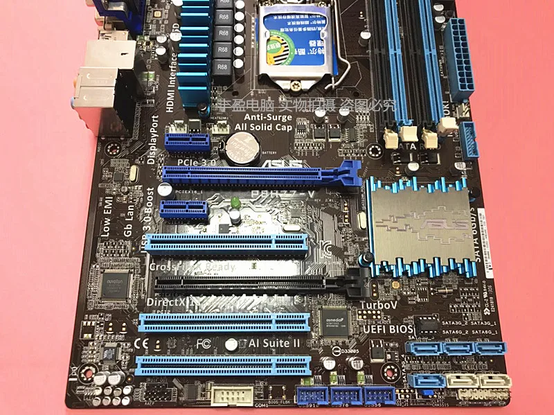 Оригинальная материнская плата для ASUS P8H77-V DDR3 LGA 1155 USB2.0 USB3.0 32 ГБ SATA III H77 настольная