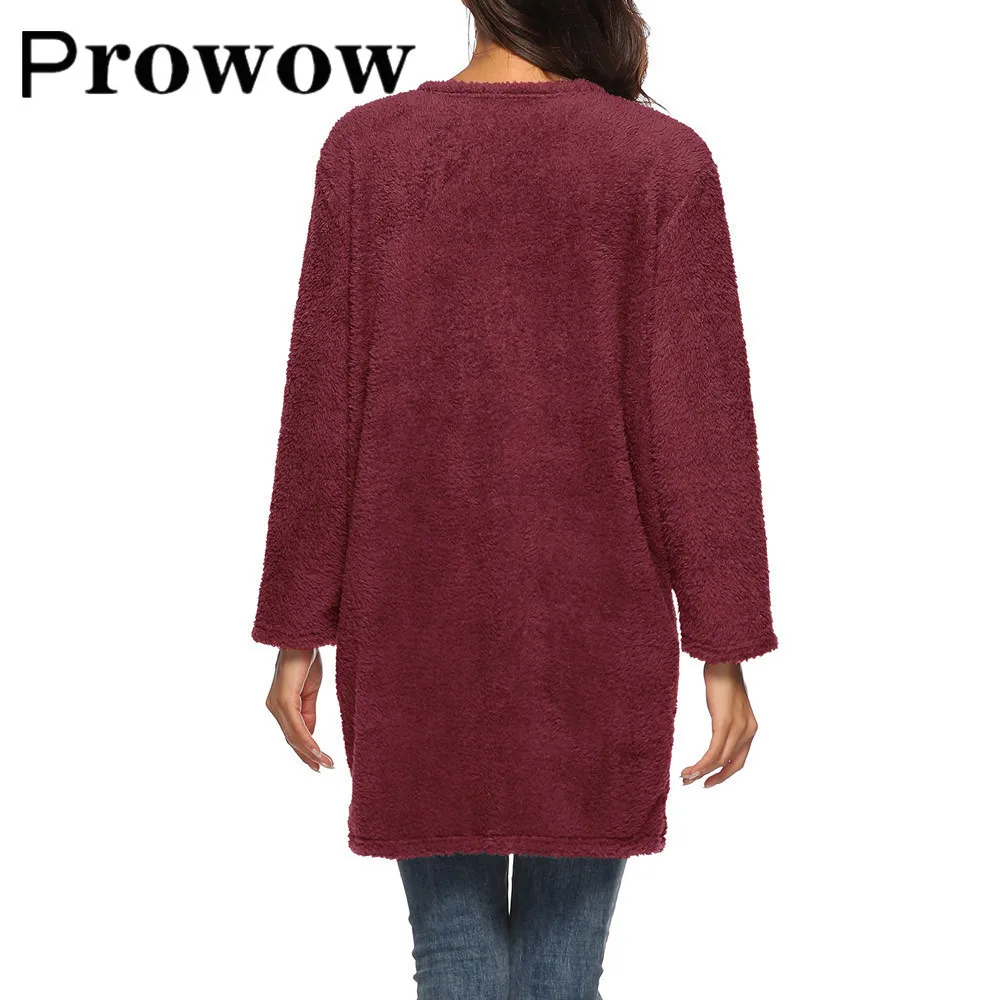 Prowow Autumn Winter Solid Thicken Warm Plush Long Cardigan Coat Female Casual Streetwear Long Sleeve Oversize Jackets S-5XL
Prowow Autumn Winter Solid Thicken Warm Plush Long Cardigan Coat Female Casual Streetwear Long Sleeve Oversize Jackets S-5XL