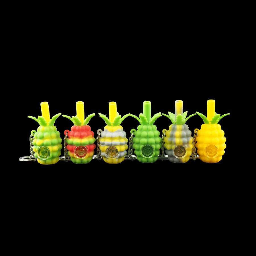 Portable Hand Pipe Tobacco Pipe with Keychain Pineapple Shape Design Mini Smoking Pipe Bowl Tobacco Accessories with Glass
Portable Hand Pipe Tobacco Pipe with Keychain Pineapple Shape Design Mini Smoking Pipe Bowl Tobacco Accessories with Glass