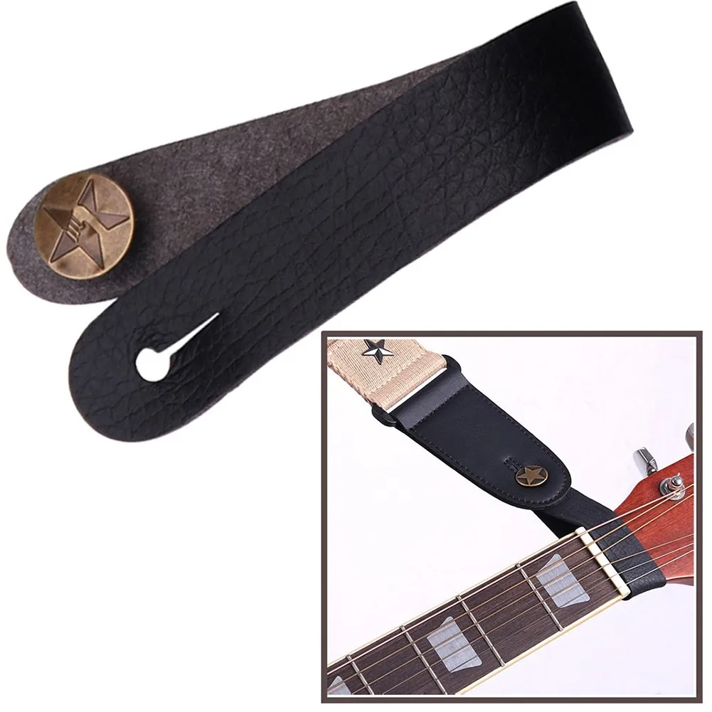 Genuine Leather Guitar Strap Button High Quality PU Guitar Head Stock Tie Safe Lock For Acoustic Folk Classic Guitar Black
Genuine Leather Guitar Strap Button High Quality PU Guitar Head Stock Tie Safe Lock For Acoustic Folk Classic Guitar Black