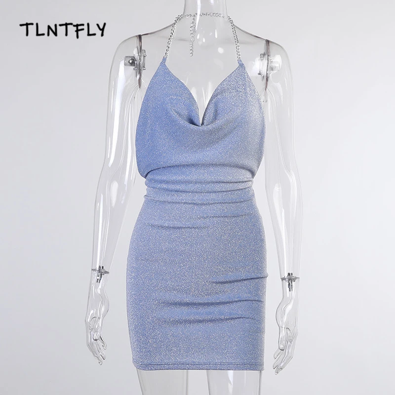 Mini Dresses For Women 2021 Sexy High Waist Pile Collar Neck Pleated Blue Shiny Silk Tight Backless Sling Skirt Club Wear
Mini Dresses For Women 2021 Sexy High Waist Pile Collar Neck Pleated Blue Shiny Silk Tight Backless Sling Skirt Club Wear