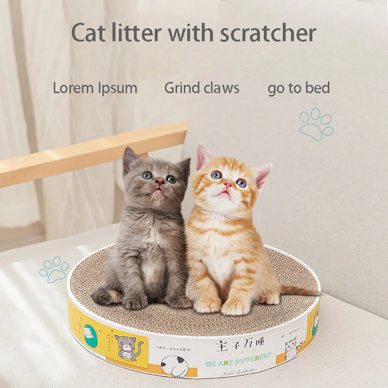 Cat Litter for Cats With Pet Scratching Board, Cat Playable and Not Dwarfing, Cat Toy, Large Round Claw Grinder, Thick Corrugate
Cat Litter for Cats With Pet Scratching Board, Cat Playable and Not Dwarfing, Cat Toy, Large Round Claw Grinder, Thick Corrugate