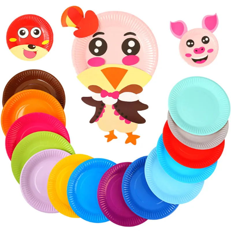 40pcs Children's Handmade Diy Color Paper Plate Children's Creative Handmade Materials Educational Toys Cartoon Plate
40pcs Children's Handmade Diy Color Paper Plate Children's Creative Handmade Materials Educational Toys Cartoon Plate