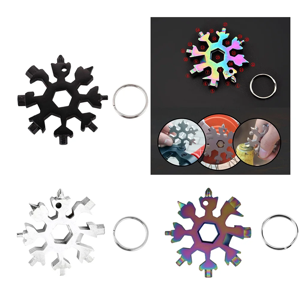 18 In 1 Snowflake Snow Wrench Tool Spanner Hex Wrench Multifunction Camping Outdoor Survive Tools Bottle Opener Screwdriver
18 In 1 Snowflake Snow Wrench Tool Spanner Hex Wrench Multifunction Camping Outdoor Survive Tools Bottle Opener Screwdriver