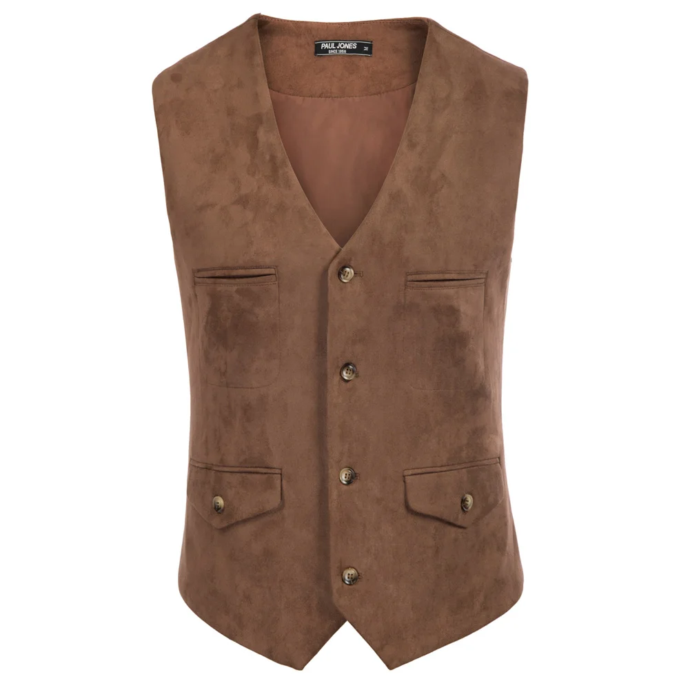 Men's Vests Western Slim Waistcoat Stylish V-Neck Single Breasted Coats Formal Evening Party Vest Business Office Wear Steampunk
Men's Vests Western Slim Waistcoat Stylish V-Neck Single Breasted Coats Formal Evening Party Vest Business Office Wear Steampunk