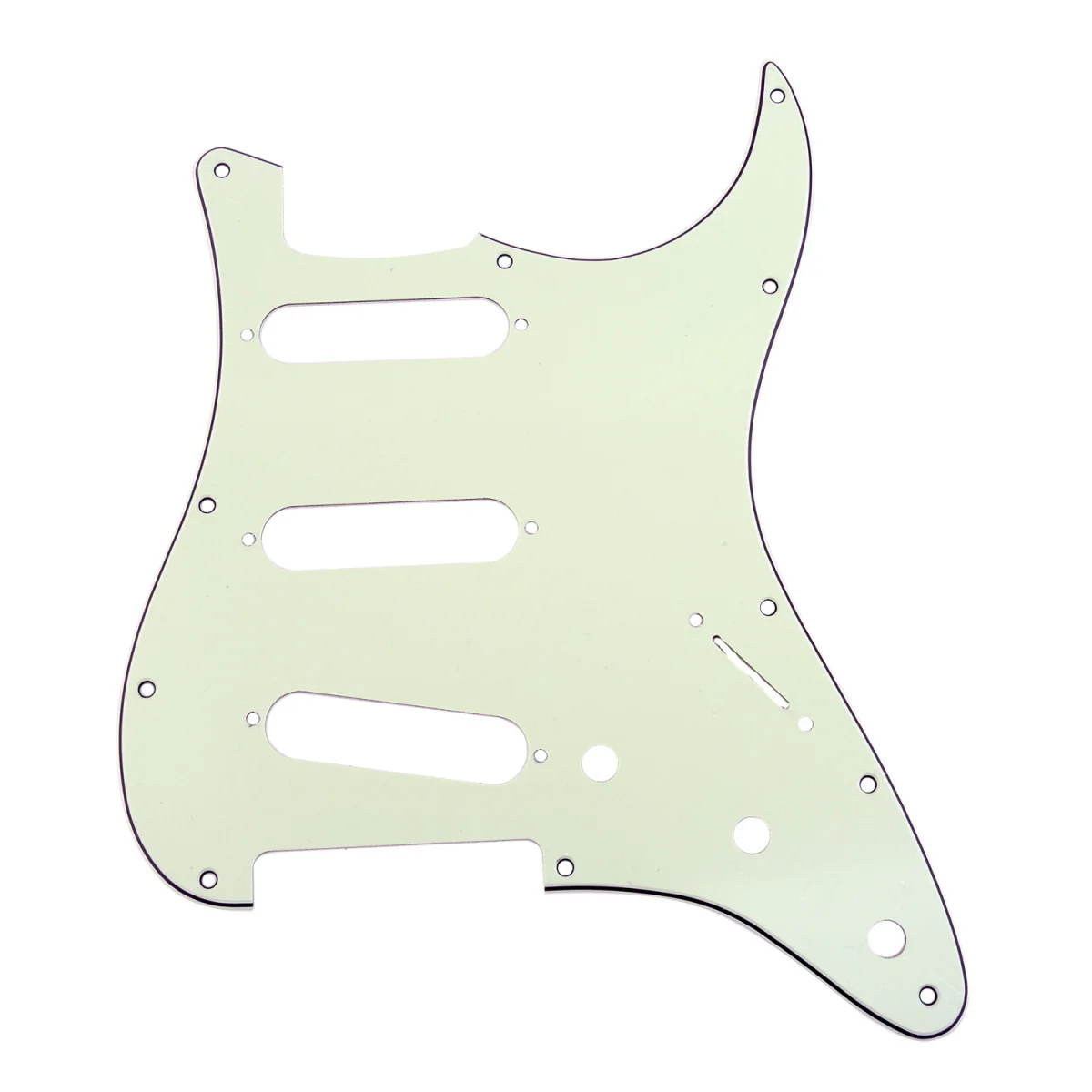 

Musiclily SSS 11 Hole Strat Guitar Pickguard for Fender USA/Mexican Made Standard Stratocaster Style, 3Ply Ivory