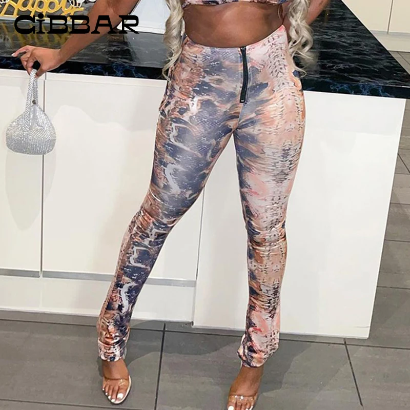 CIBBAR Autumn Vintage Print Skinny Long Pants Women Harajuku High Waist Sheath Body-Shaping Zip Up Trousers Streetwear Fashion 
CIBBAR Autumn Vintage Print Skinny Long Pants Women Harajuku High Waist Sheath Body-Shaping Zip Up Trousers Streetwear Fashion