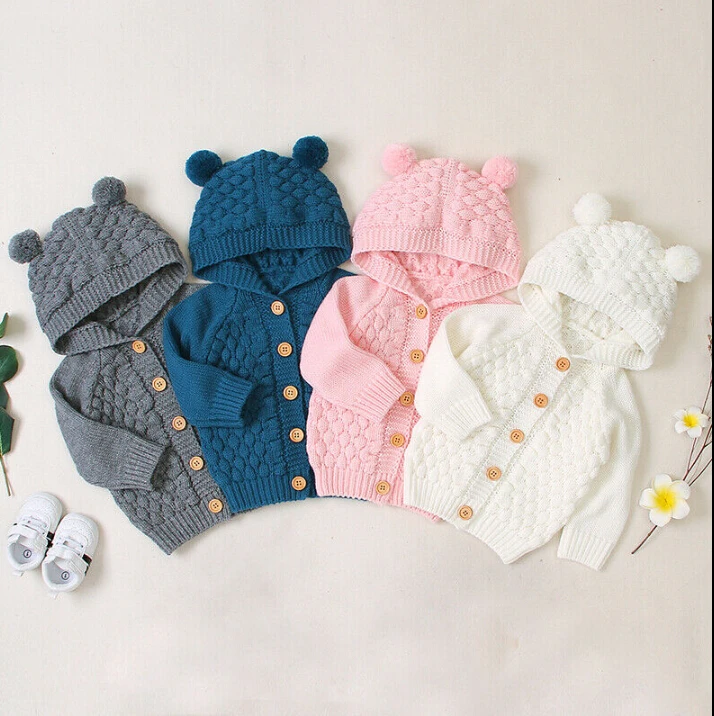 Baby Autumn Winter Clothing Infant Baby Girls Boys Warm Coat 3D Ears Hooded Sweaters Ball Knitted Jacket Coat Outwears
Baby Autumn Winter Clothing Infant Baby Girls Boys Warm Coat 3D Ears Hooded Sweaters Ball Knitted Jacket Coat Outwears