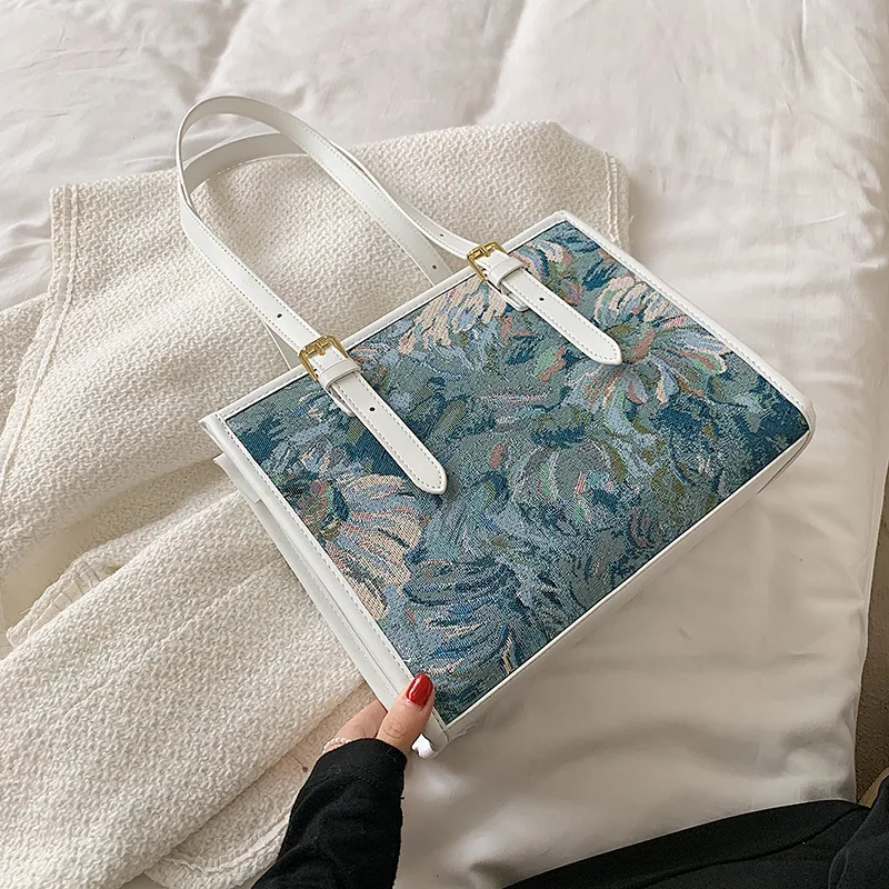 Canvas PU Leather Oil Painting Graffiti Shoulder Tote Bags For Women Large Capacity Bags Female Handbags And Purses Trend Winter
Canvas PU Leather Oil Painting Graffiti Shoulder Tote Bags For Women Large Capacity Bags Female Handbags And Purses Trend Winter