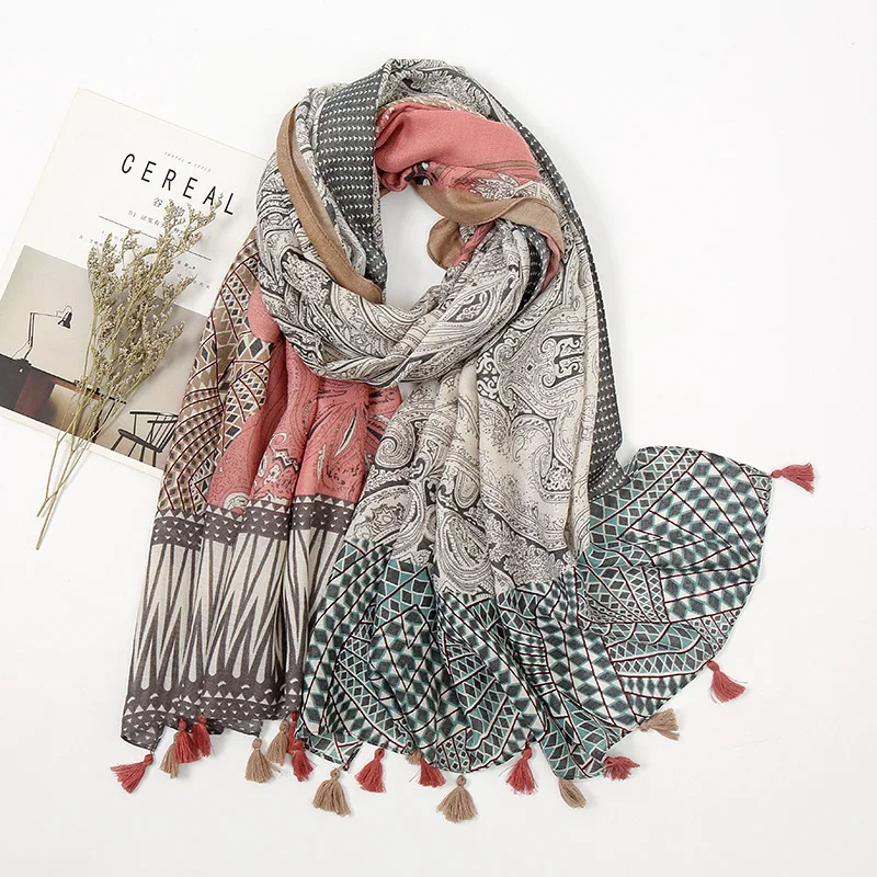 Women Fashion Aztec Cashew Floral Tassel Viscose Shawl Scarf Lady High Quality Wrap Muslim Hijab 180*90Cm
Women Fashion Aztec Cashew Floral Tassel Viscose Shawl Scarf Lady High Quality Wrap Muslim Hijab 180*90Cm